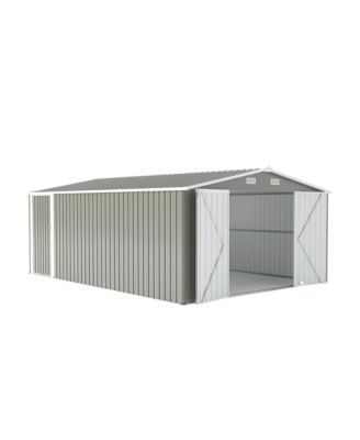 10x14 FT Outdoor Metal Storage Shed with Doors & Vents