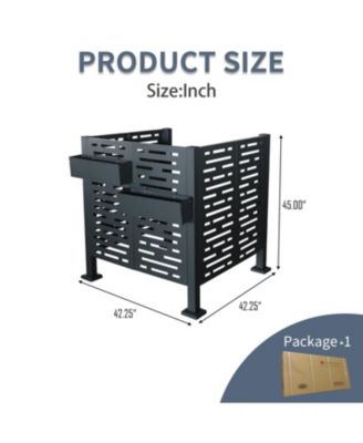 Air Conditioner Privacy Fence - 3.5x3.5 FT Metal Cover