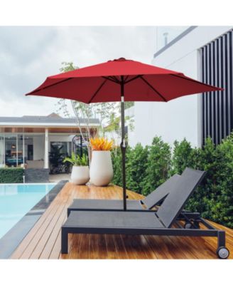 10 Feet Outdoor Patio Umbrella with Tilt Adjustment and Crank