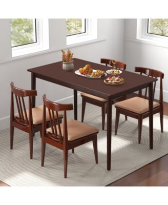 48 Inches Mid Century Dining Table for 4 with Rubber Wood Legs