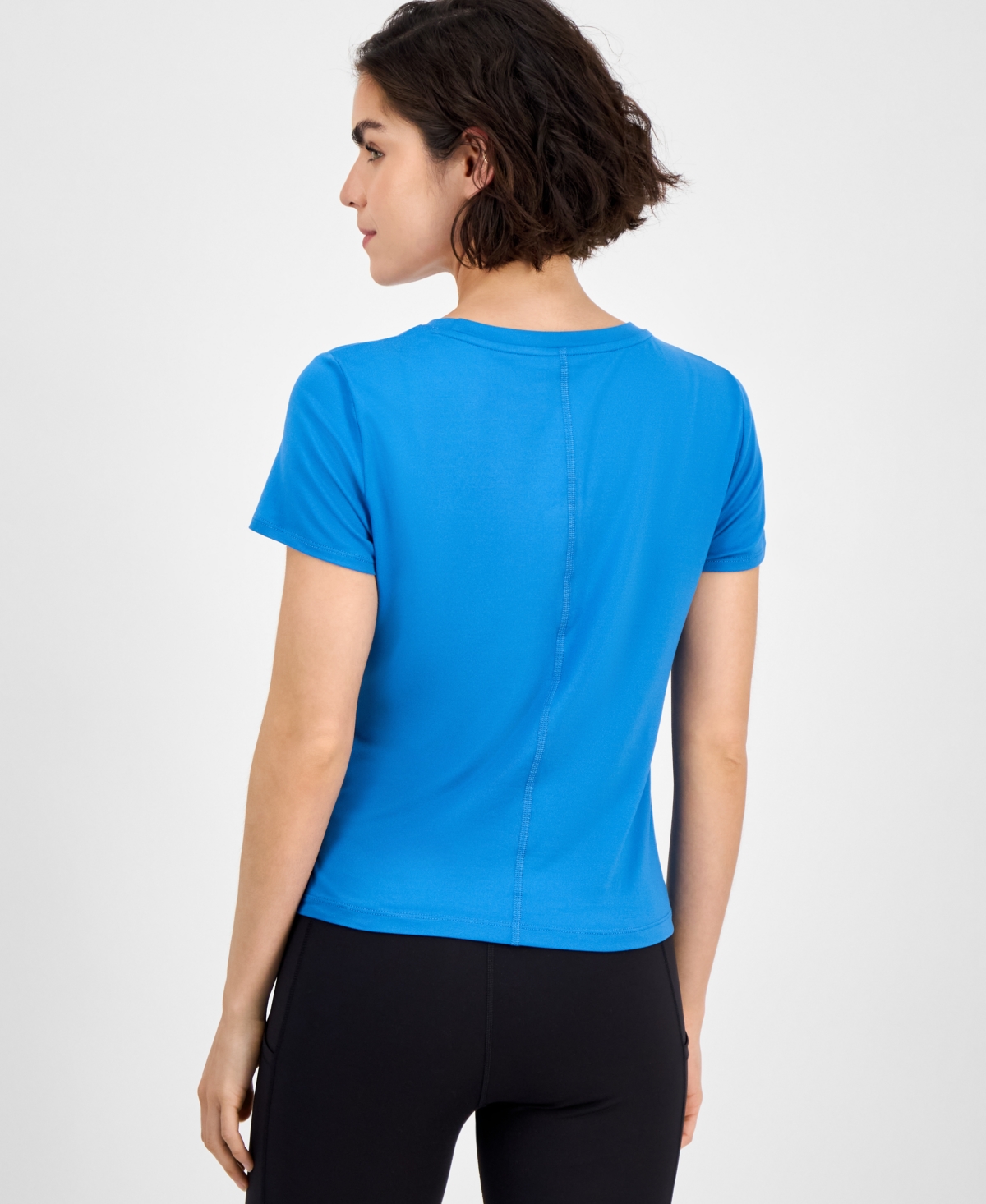 Id Ideology Women's Twist-front Performance T-shirt, Created For Macy's