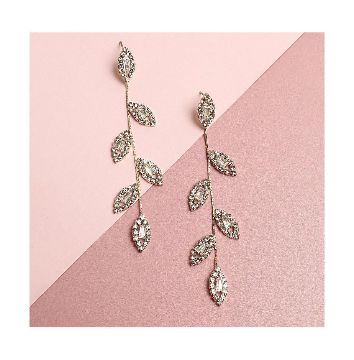 Sohi Gold-plated Contemporary Drop Earring With Pearls