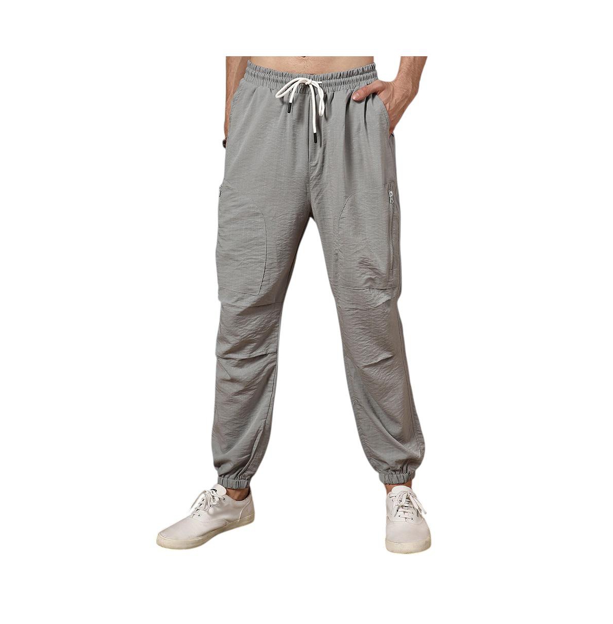 Men's Coin Grey Parachute Utility Trousers - Grey