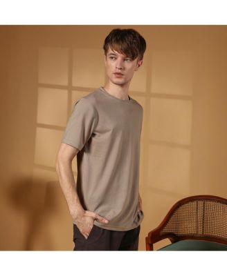Men's Cloud Grey Solid Regular T-Shirt