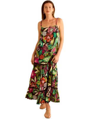 Vince Camuto - Women's Printed Tiered Maxi Dress