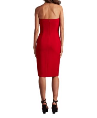 Women's Pique Pleated Cocktail Dress