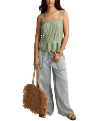 Women's Embroidered Cotton Sleeveless Top