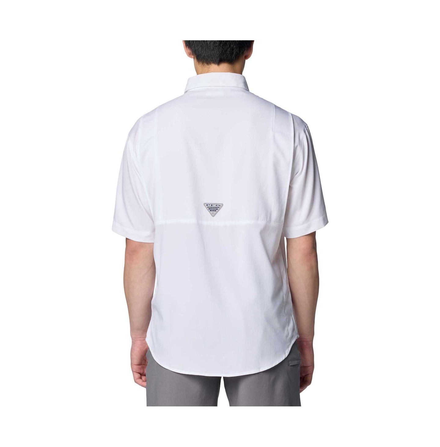 Мужская рубашка Columbia White Texas A & M Aggies PFG Tamiami Omni-Shade Button-Down — фото 2