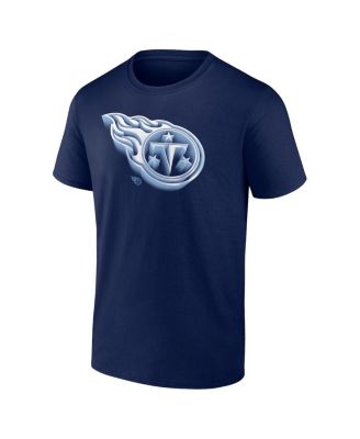 Men's Navy Tennessee Titans Chrome Dimension T-Shirt