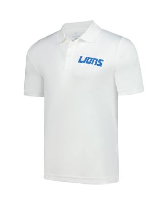 Men's White Detroit Lions Polo Shirt