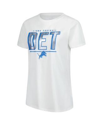 Women's White Detroit Lions Cheerleader T-Shirt