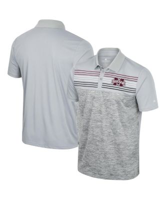 Colosseum - Men's Gray Mississippi State Bulldogs Cybernetic Polo Shirt