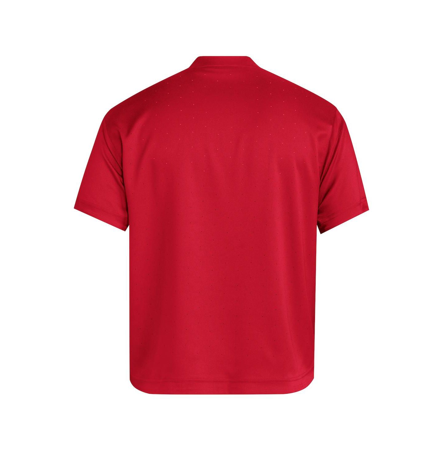 Мужская толстовка adidas Red Nebraska Huskers Dugout Coaches Adizero Notch Neck Pullover — фото 3