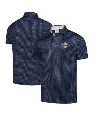 Puma - Men's Navy Arnold Palmer Invitational Micro Umbrellas Polo Shirt