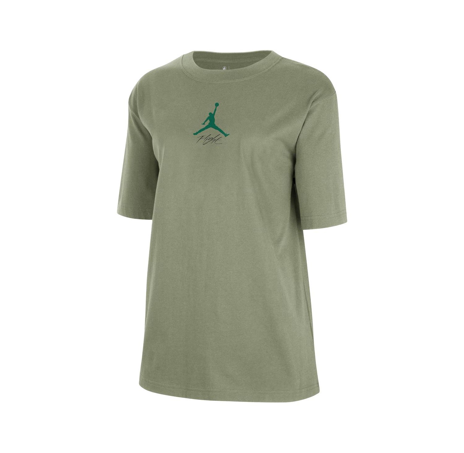 Women's Green Boston Celtics Courtside Statement Edition Boyfriend T-Shirt