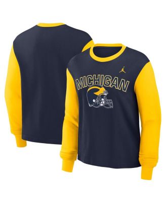Nike - Women's&nbsp;College Navy Michigan Wolverines Boxy Long Sleeve T-Shirt