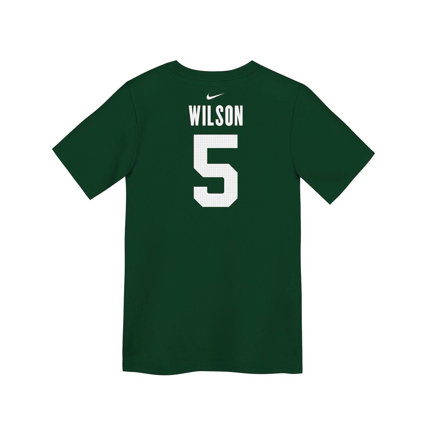 Детская футболка Nike New York Jets с именем и номером Garrett Wilson, зелёная — фото 3
