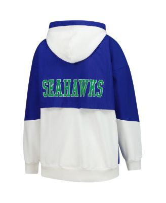 Women's White Seattle Seahawks Scrimmage Full-Zip Hoodie