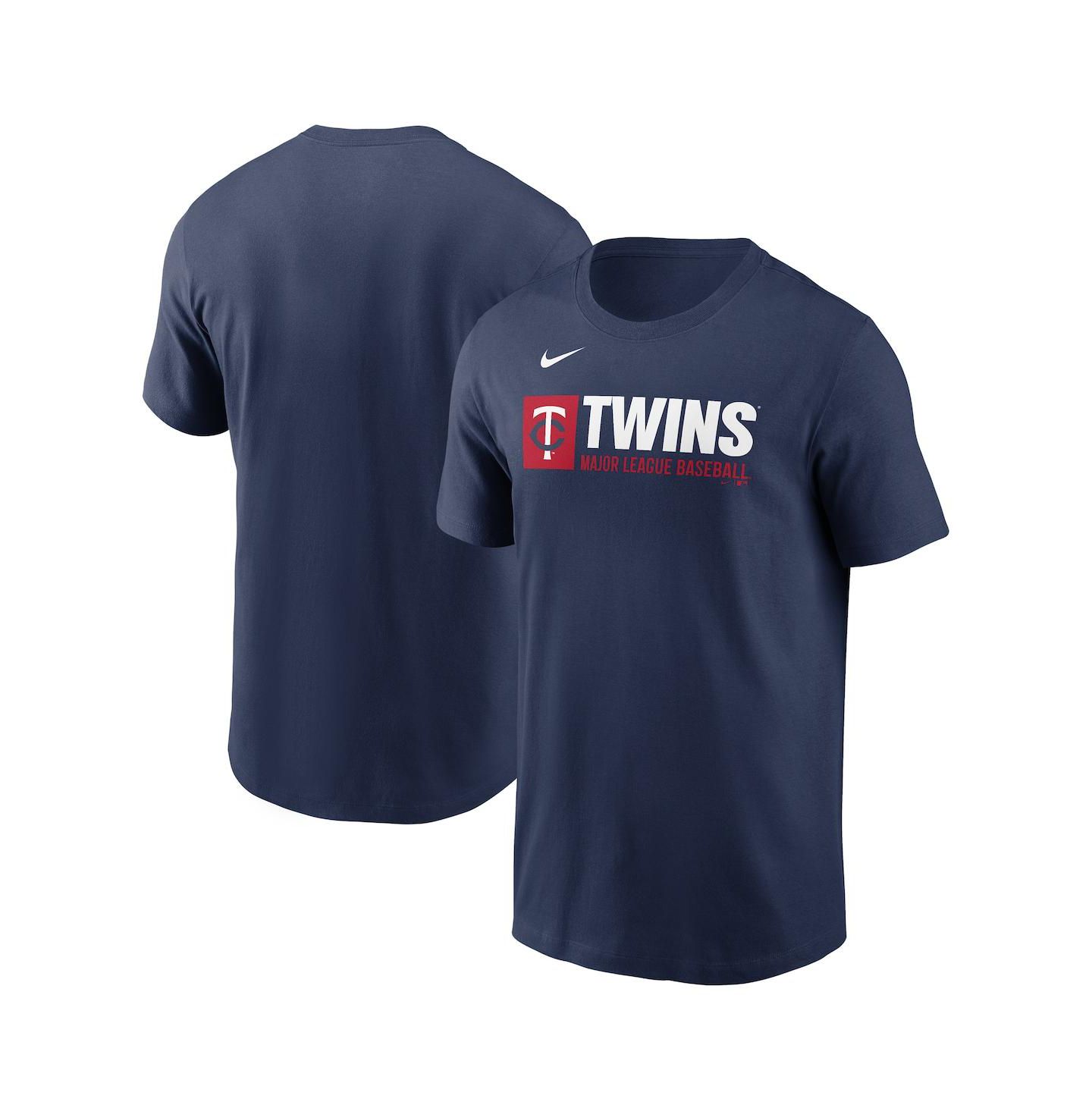 Мужская футболка Nike Navy Minnesota Twins Team Block — фото 1