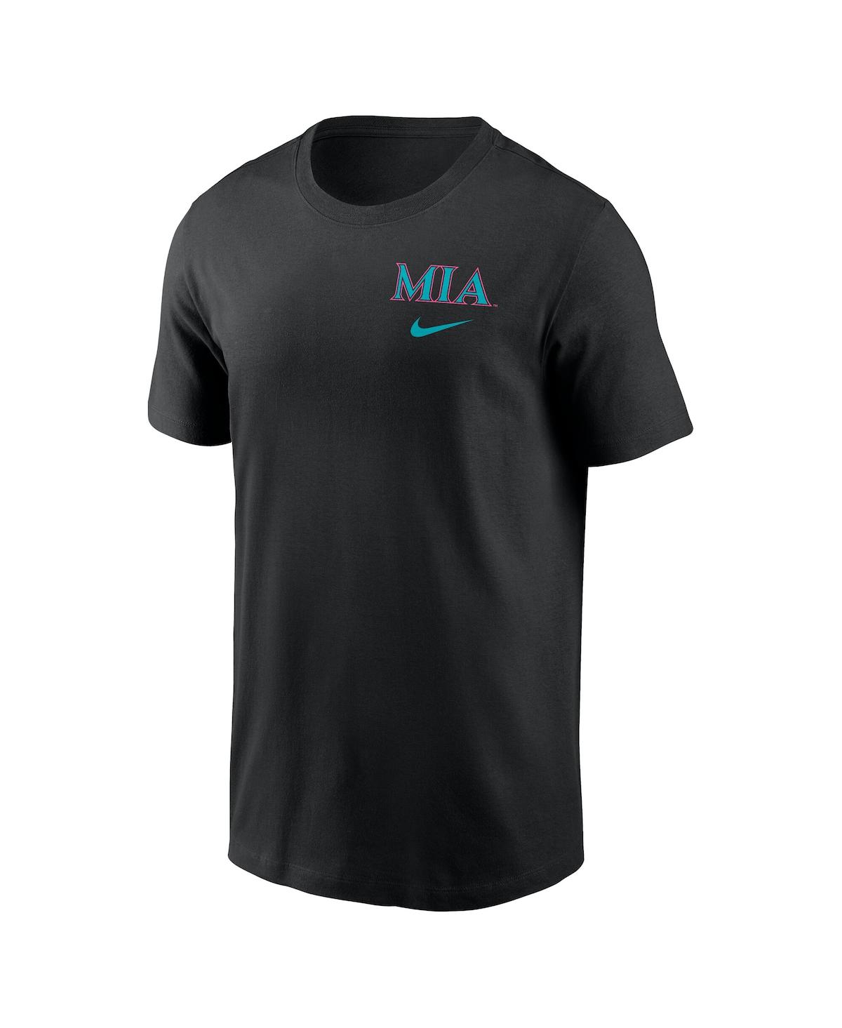 Nike Miami Marlins City Connect 2-hit  Men's Mlb T-shirt In Black