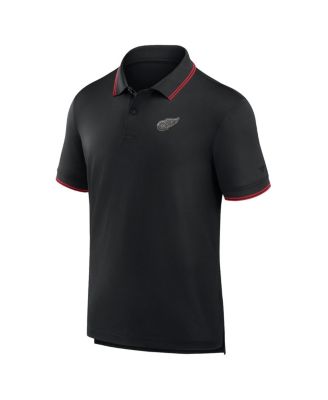 Men's Black Detroit Red Wings Front Office Move Mono Polo Shirt