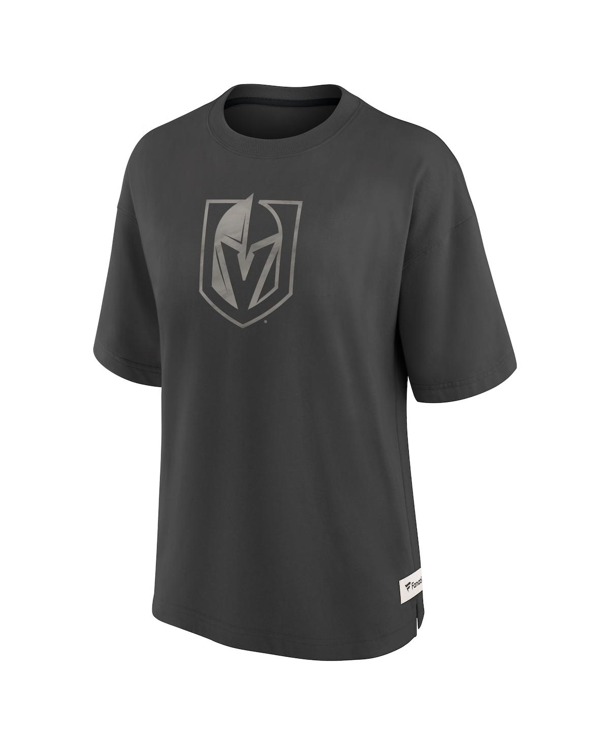 Fanatics Women's Charcoal Vegas Golden Knights Oversized Elements Raw Edge Future Ground T-shirt