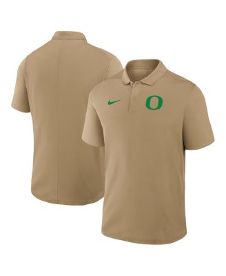 Nike - Men's Tan Oregon Ducks Primetime Victory Primary Logo Performance Polo Shirt