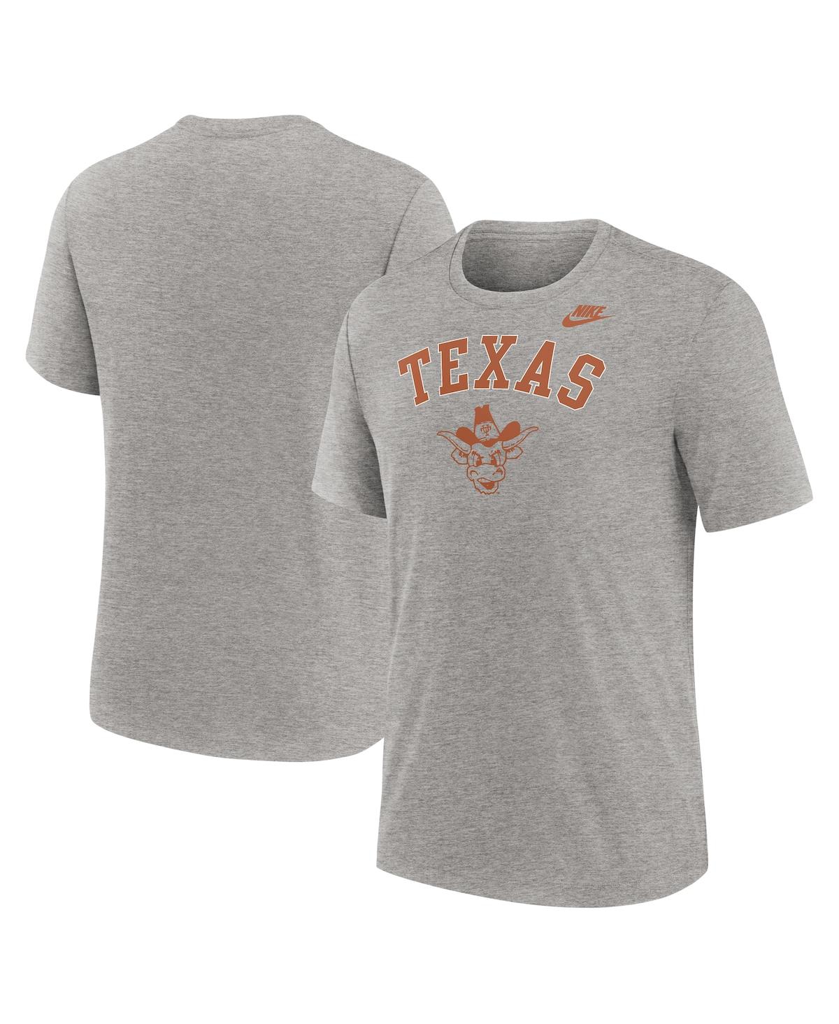 Nike Heather Gray Texas Longhorns Legacy Arch Tri-blend T-shirt In Gray