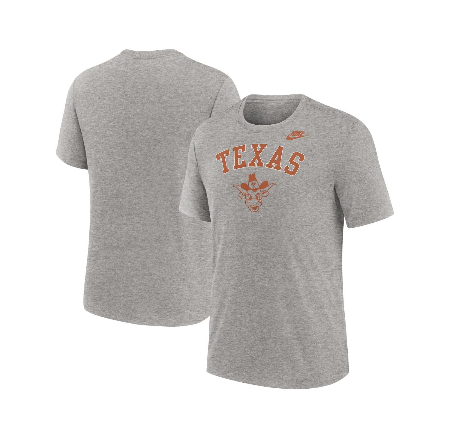 Men's Heather Gray Texas Longhorns Legacy Arch Tri-Blend T-Shirt