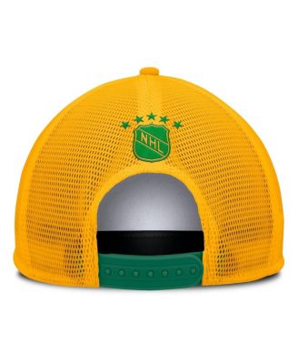 Men's White/Green Minnesota North Stars Decades Collection Foam Front Snapback Hat