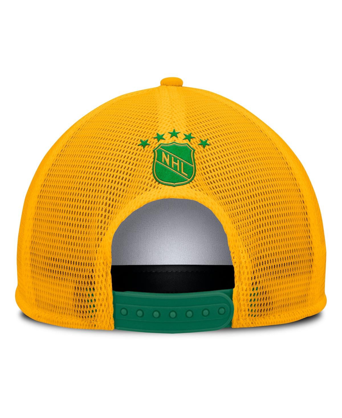 Fanatics Men's White/green Minnesota North Stars Decades Collection Foam Front Snapback Hat