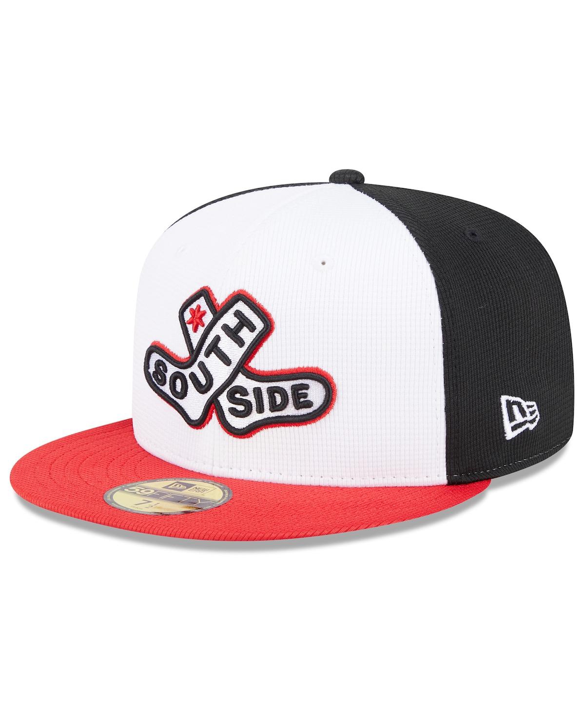Men's White/Red Chicago White Sox 2025 City Connect Batting Practice 59FIFTY Fitted Hat - White, Red
