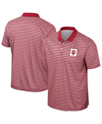 Colosseum - Men's Crimson Indiana Hoosiers Striped Polo Shirt