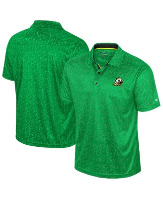 Colosseum - Men's Green Oregon Ducks Sublimated Golf Polo Shirt