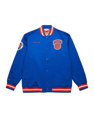 Men's&nbsp;Patrick Ewing Royal New York Knicks NBA Legends Full-Snap Satin Jacket