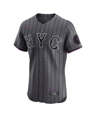 Men's Francisco Lindor Gray New York Mets City Connect Elite Jersey