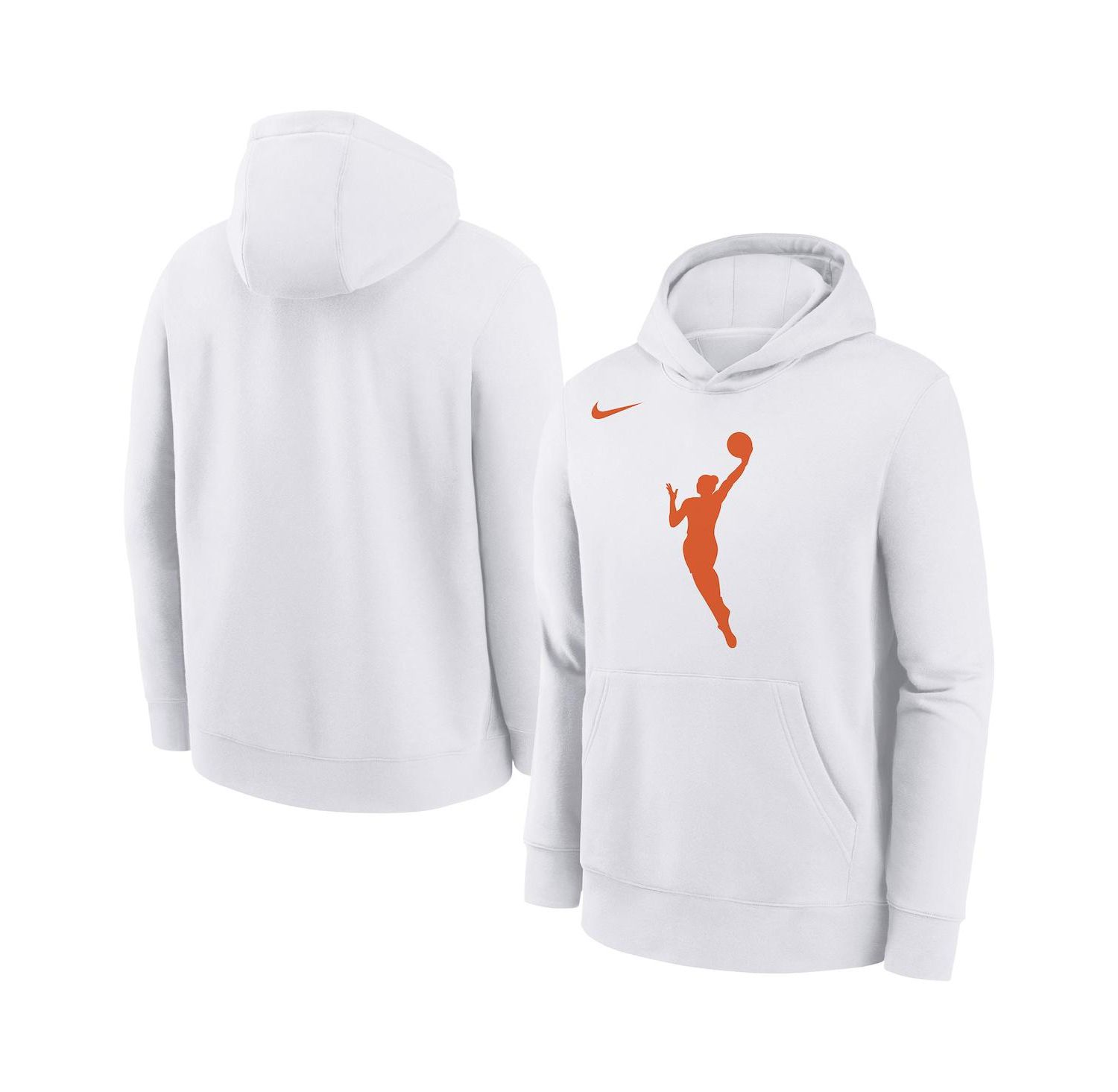 Big Boys and Girls White WNBA Logo Essential Team Pullover Hoodie