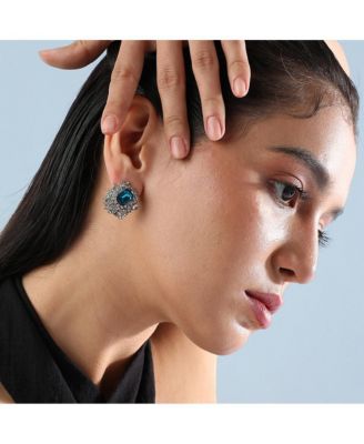 Emerald Mystic Mirage Stud Earrings