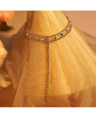 Silver-Plated Crystal Necklace