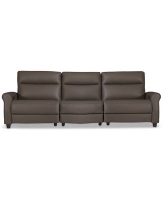 Thandler 3-Pc. Leather Sofa with 2 Power Recliners and 1 Drop Down Table