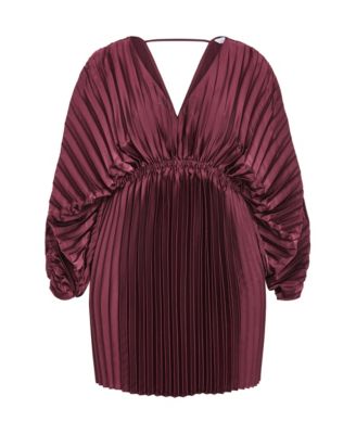 Plus Size Chloe Accordion Sleeve Pleat Dress