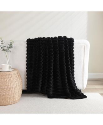 Modern Lux Ultra Soft & Plush Ribbed Accent Throw Blanket - 50 in. W x 60 in. L - Sage