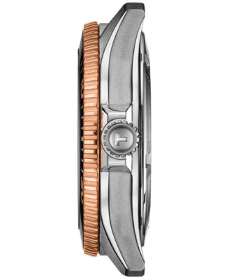 Men's Swiss Automatic Seastar 1000 Powermatic 80 Two-Tone Stainless Steel Bracelet Watch 40mm