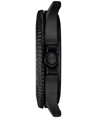 Men's Swiss Seastar 1000 Black PVD Stainless Steel Bracelet Watch 40mm