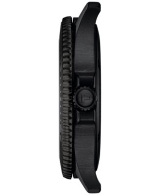 Men's Swiss Seastar 1000 Black PVD Stainless Steel Bracelet Watch 40mm