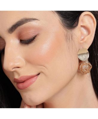 Wired-Orb Drop Earrings