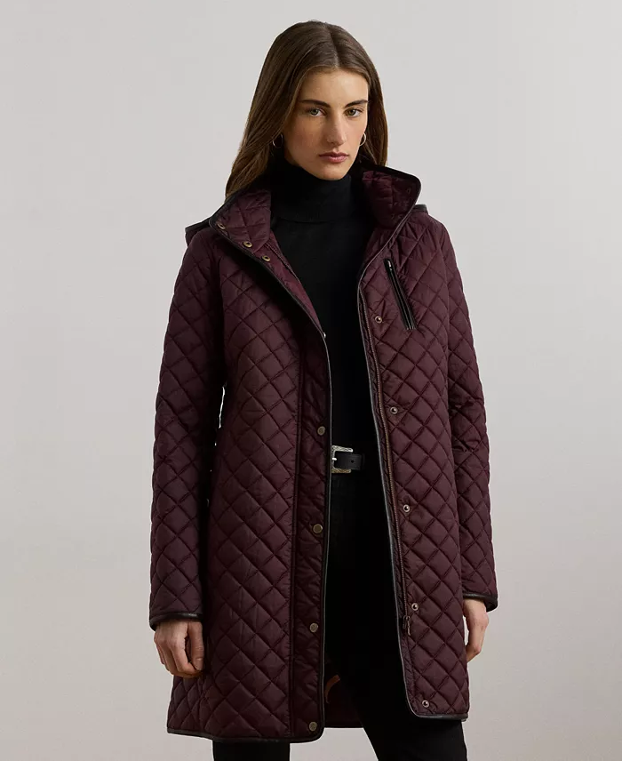 Women's Hooded Quilted Coat - thumbnail 4