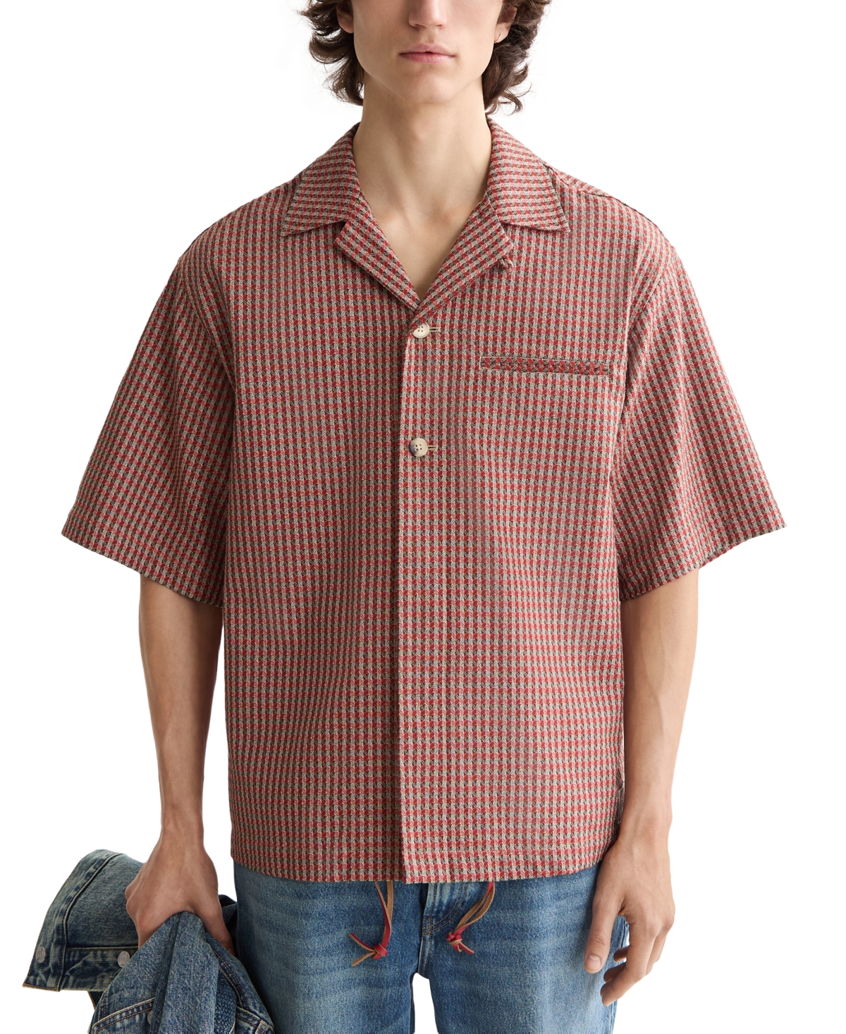 Scotch & Soda Men's Micro-geo Pocket Shirt