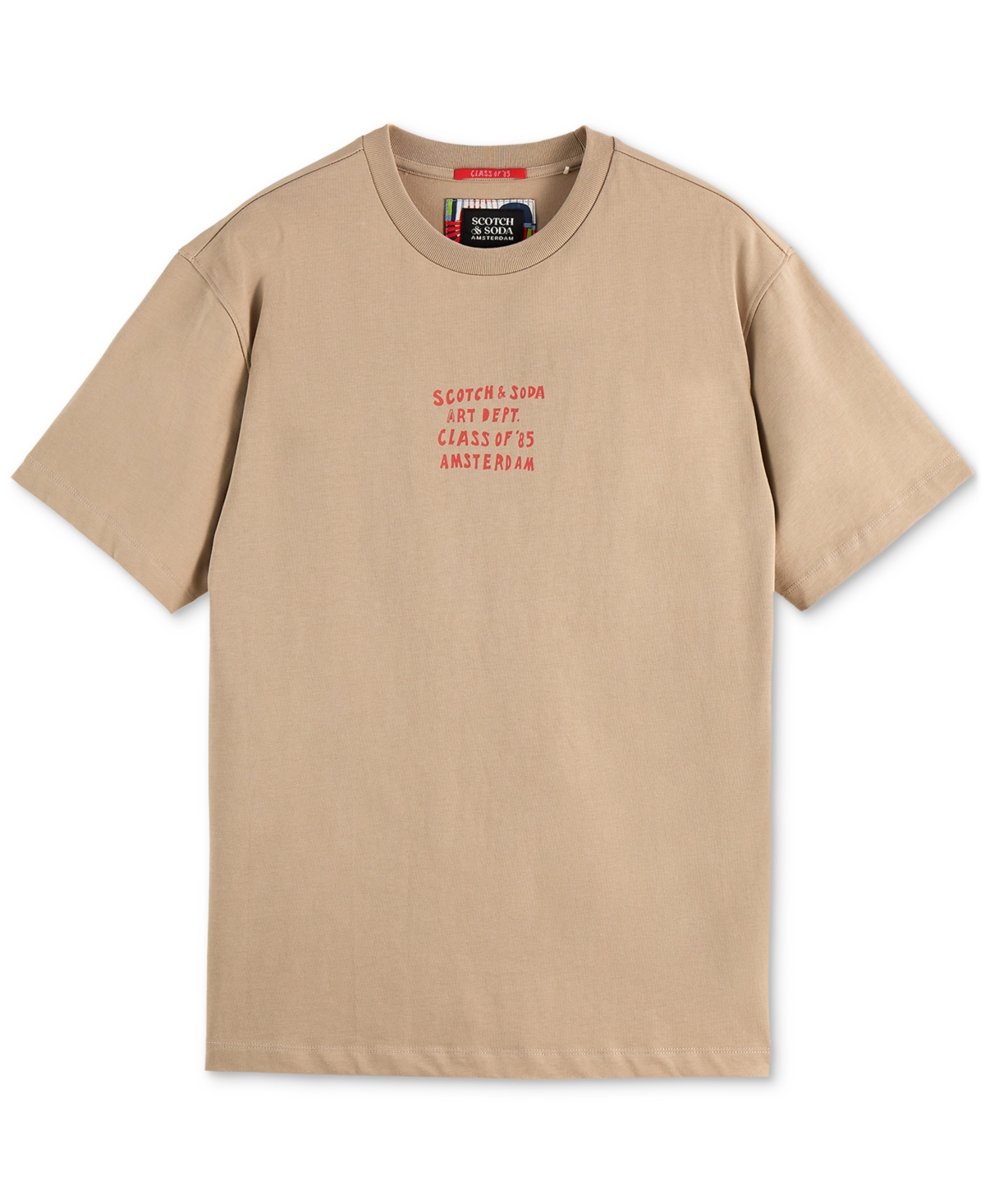 Scotch & Soda Men's Relaxed Fit Short Sleeve Crewneck Art Class Graphic T-shirt In Neutral