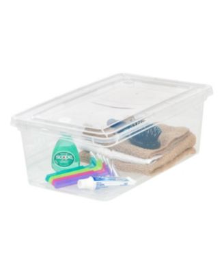 6 Quart Clear Storage Box, 1 Pack, Clear